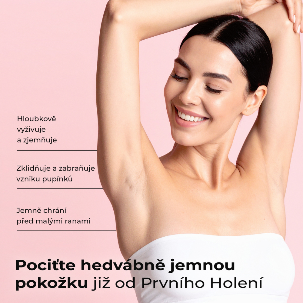 Hladká a jemná pokožka po holení s pěnou Velvet Cloud od LumiSilk – vyživuje, zklidňuje podráždění a chrání před pupínky a drobnými rankami