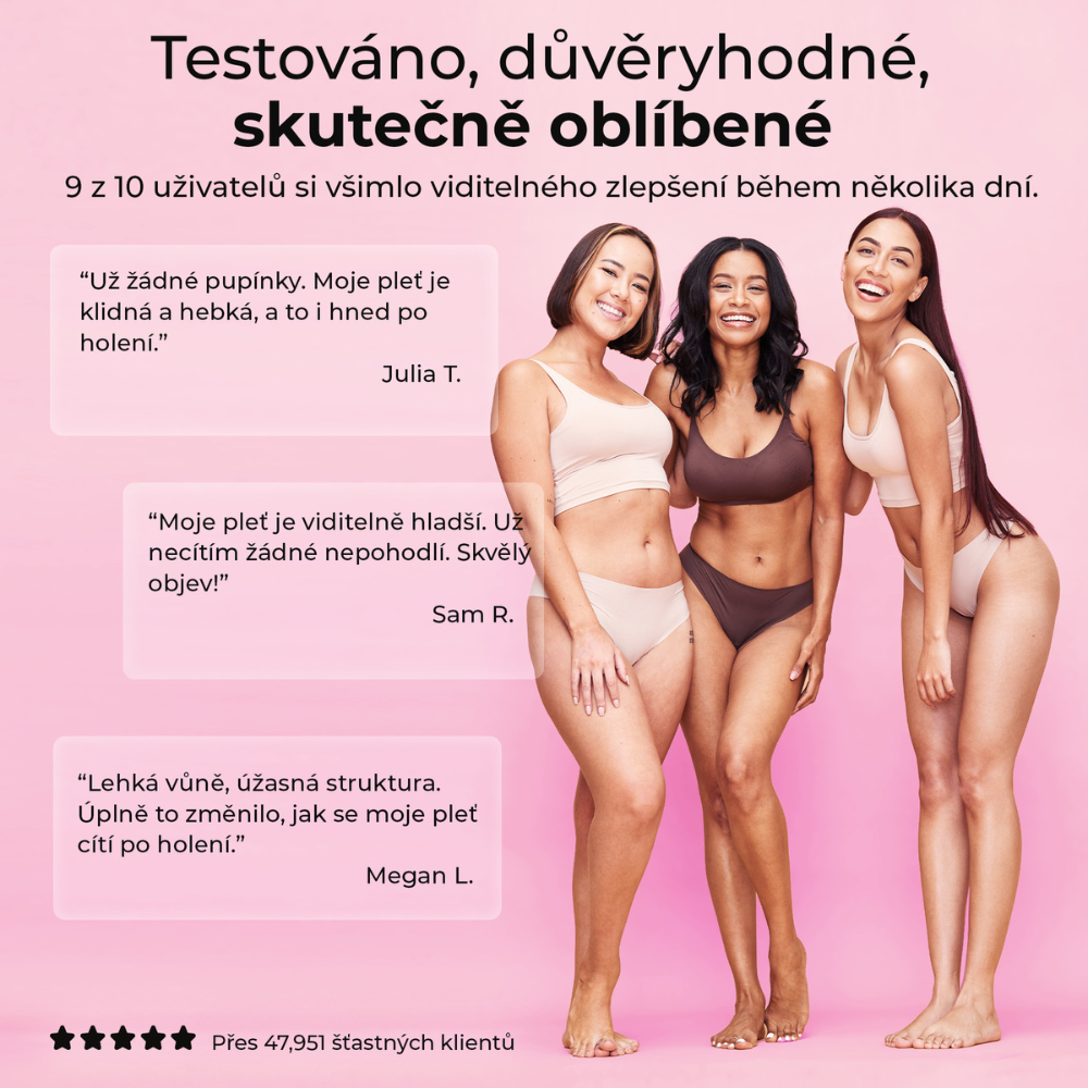 Recenze zákaznic na olej po holení Silky Balloon od LumiSilk – hladká a klidná pokožka, příjemná vůně a viditelné výsledky podle 9 z 10 uživatelů